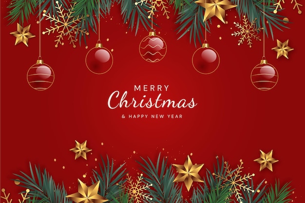 Бесплатное векторное изображение Градиент новогодний фон
