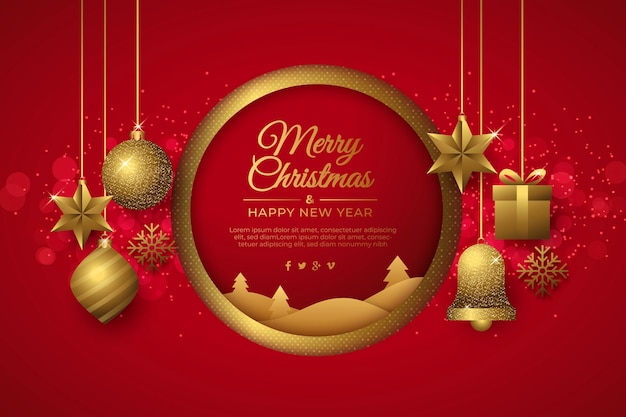 Free vector gradient christmas background