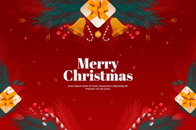 Free vector gradient christmas background