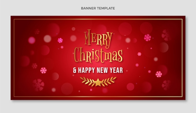 Бесплатное векторное изображение Градиент рождественский горизонтальный баннер