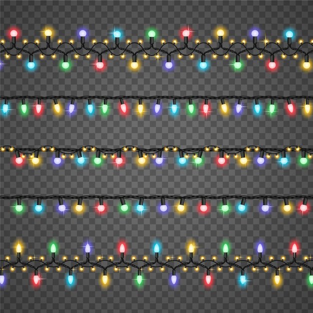 Gradient christmas lights collection