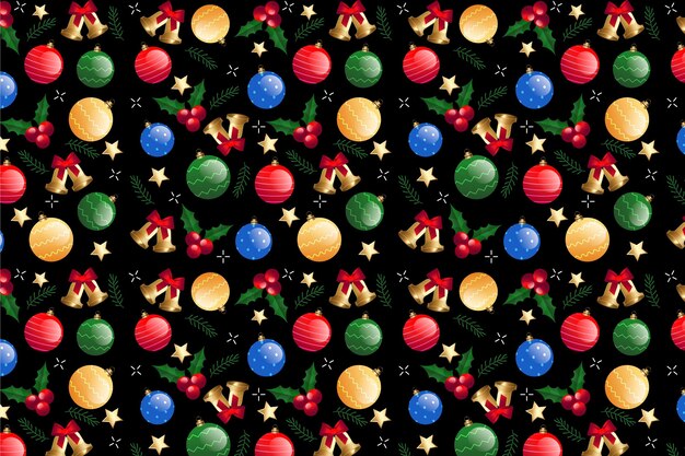 Gradient christmas pattern design