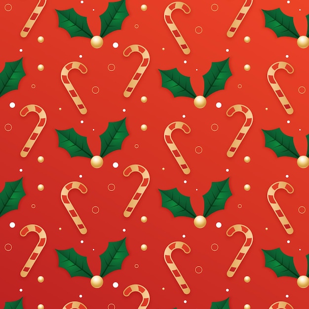 Free vector gradient christmas pattern design