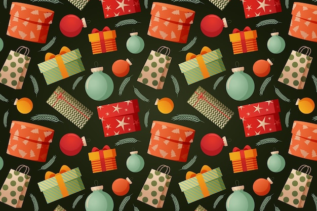 Gradient christmas pattern design