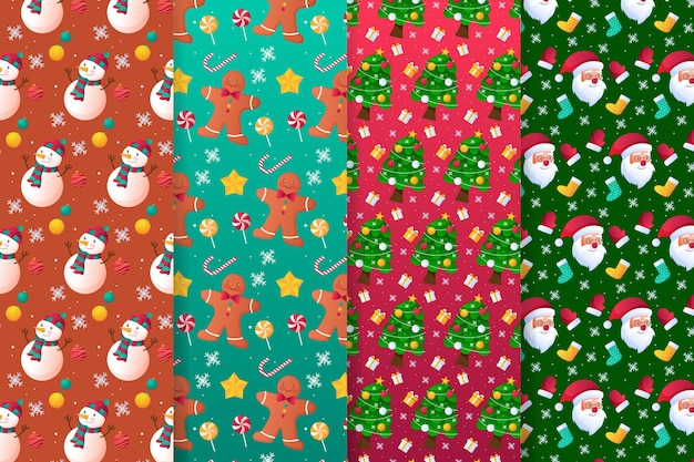 Gradient christmas pattern design