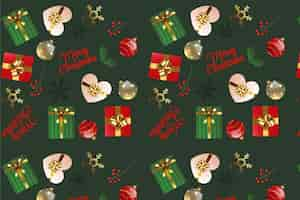 Free vector gradient christmas pattern design