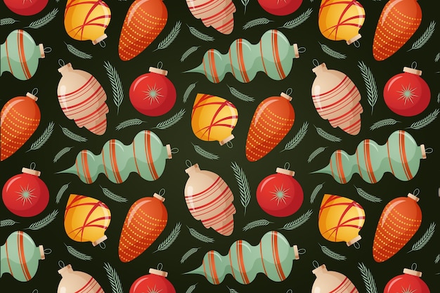 Free vector gradient christmas pattern design