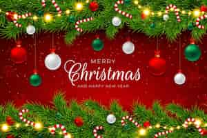 Free vector gradient christmas tinsel background