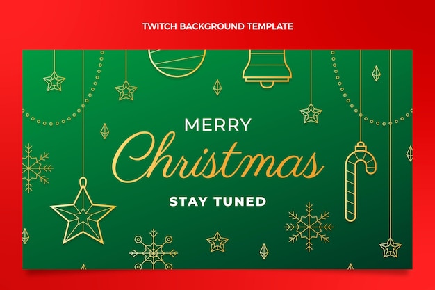 Free vector gradient christmas twitch background