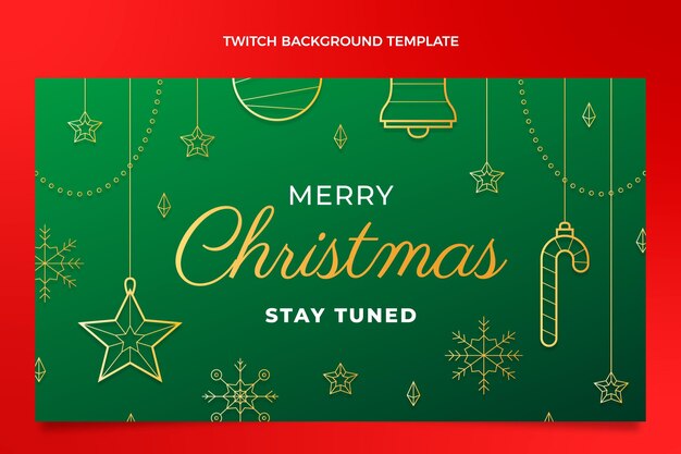 Gradient christmas twitch background