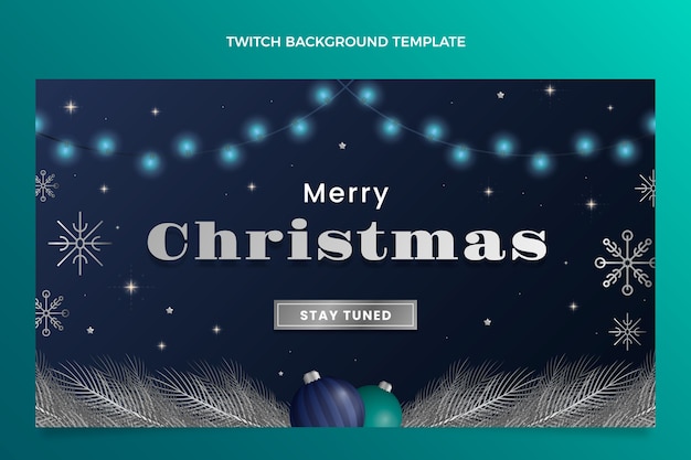 Free vector gradient christmas twitch background