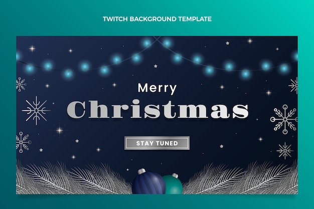 Gradient christmas twitch background