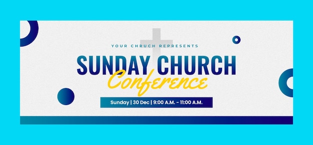 Gradient church  template design