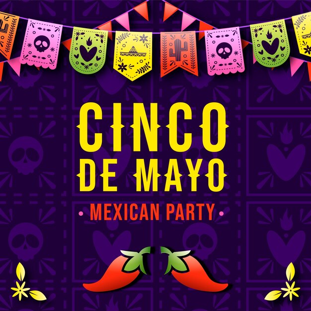 그라디언트 cinco de mayo 그림