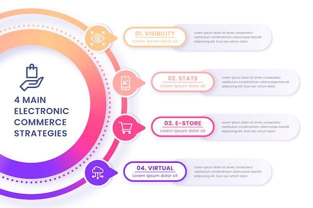 Gradient circular diagram infographic