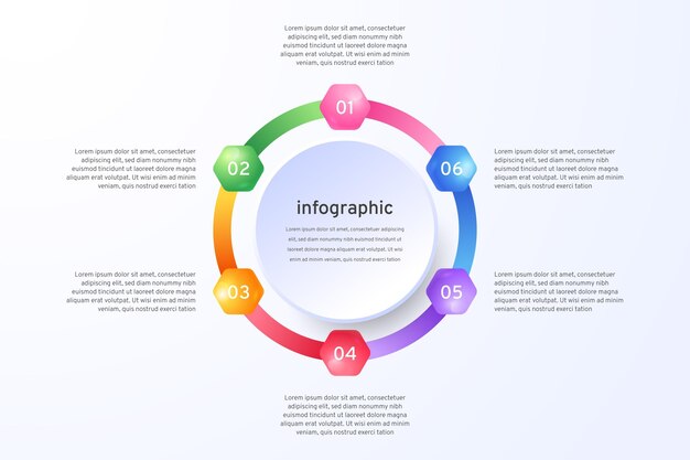 Gradient circular diagram infographic