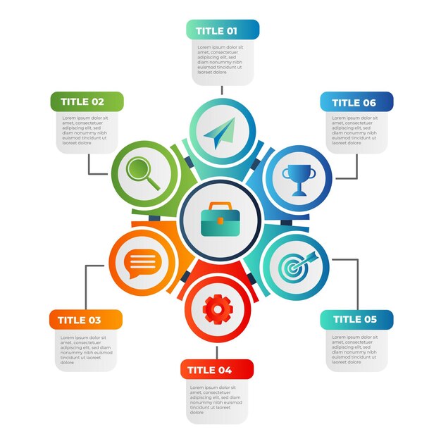 Gradient circular diagram infographic