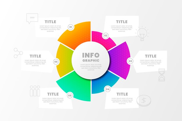 Gradient circular diagram infographic