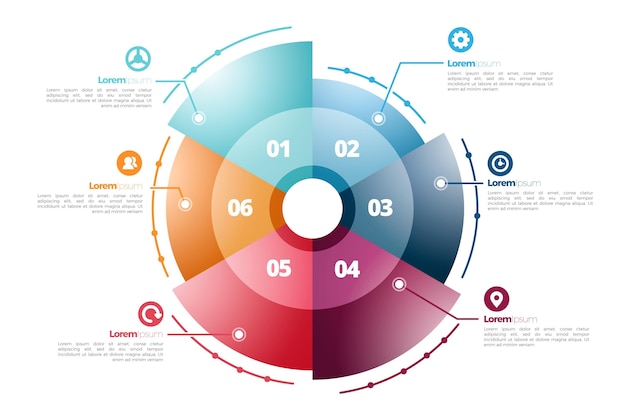 Gradient circular diagram infographic