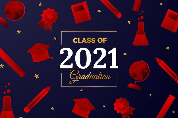 Gradient class of 2021 illustration
