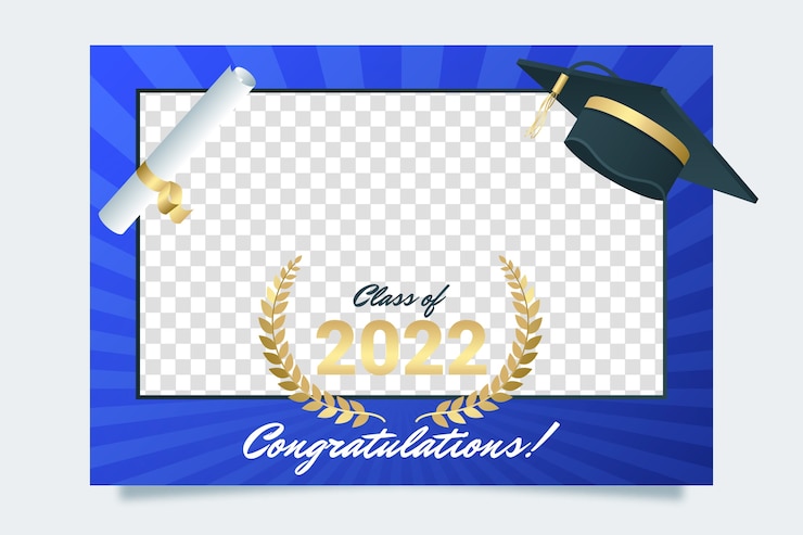 Free Vector gradient class of 2022 frame template