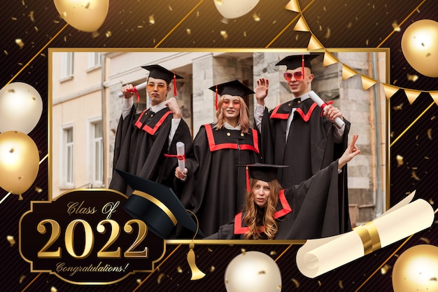 Gradient class of 2022 frame template