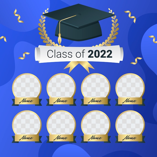 Gradient class of 2022 yearbook template