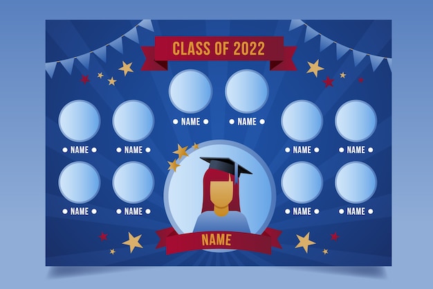 Gradient class of 2022 yearbook template