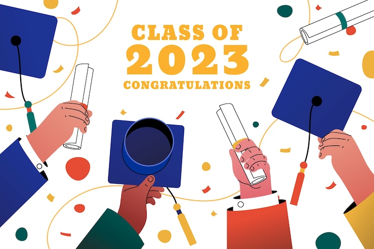Free Vector gradient class of 2023 background