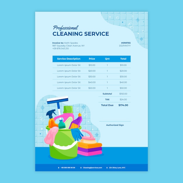 Free vector gradient cleaning services template