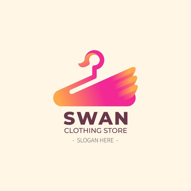 Gradient clothing store logo design