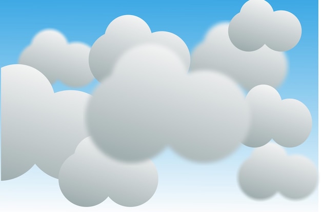 Gradient cloud background blue color