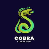 Free vector gradient cobra logo template