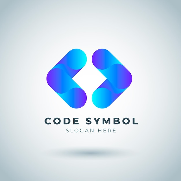Шаблон логотипа градиентного кода