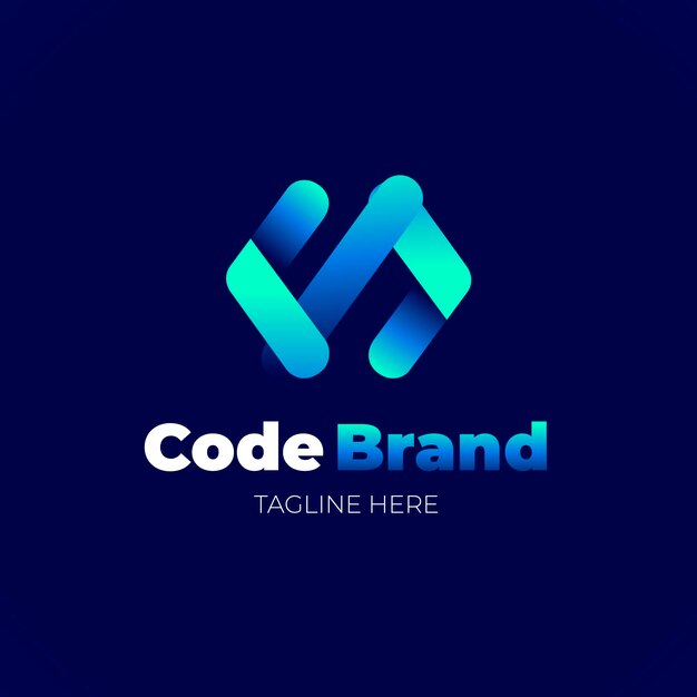 Gradient code logo template