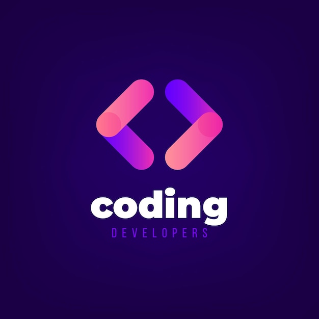 Gradient coding logo template