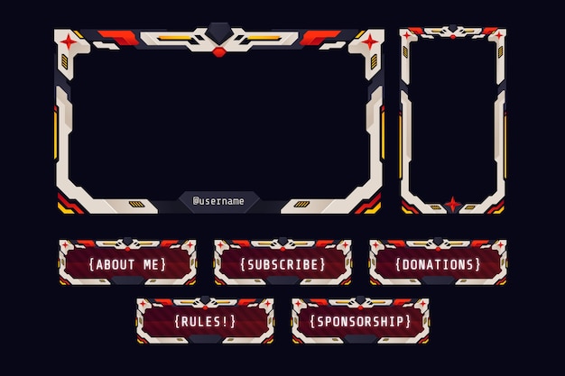 Free vector gradient collection of twitch panels