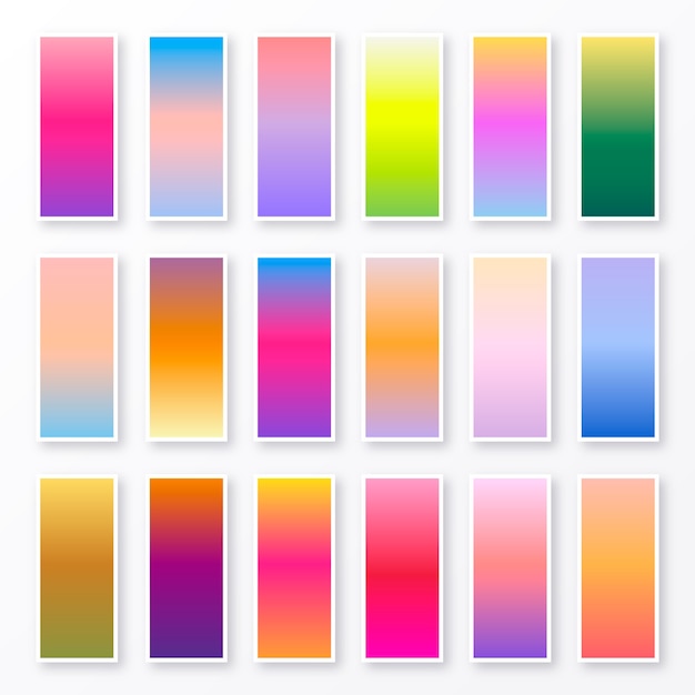 Free vector gradient color set element set