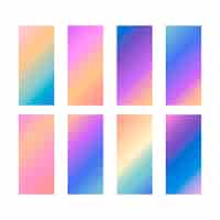 Free vector gradient color set element