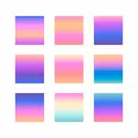 Free vector gradient color set element