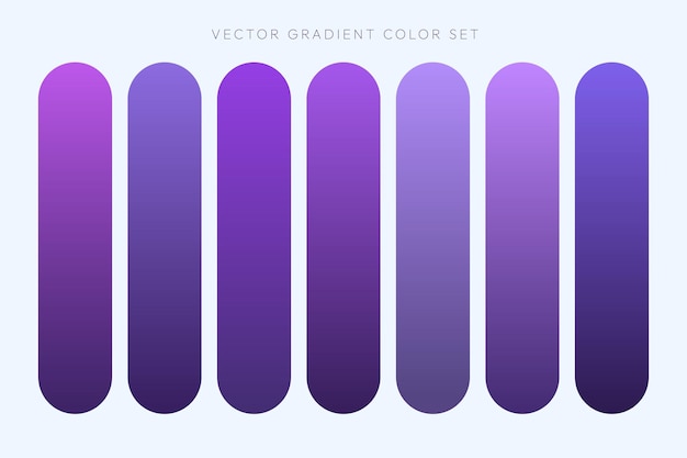 Free vector gradient color set elements