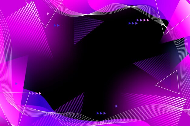 Gradient colored background with geometrical shapes