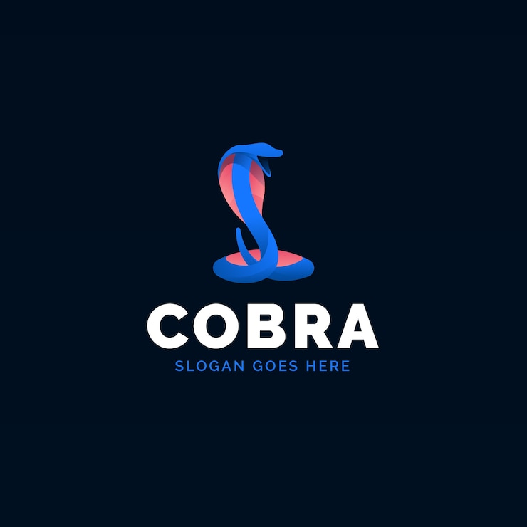 Free Vector gradient colored cobra logo template