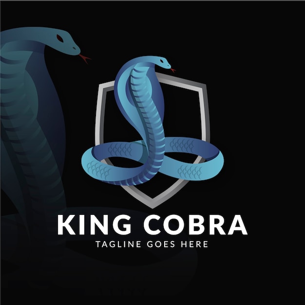 Gradient colored cobra logo template