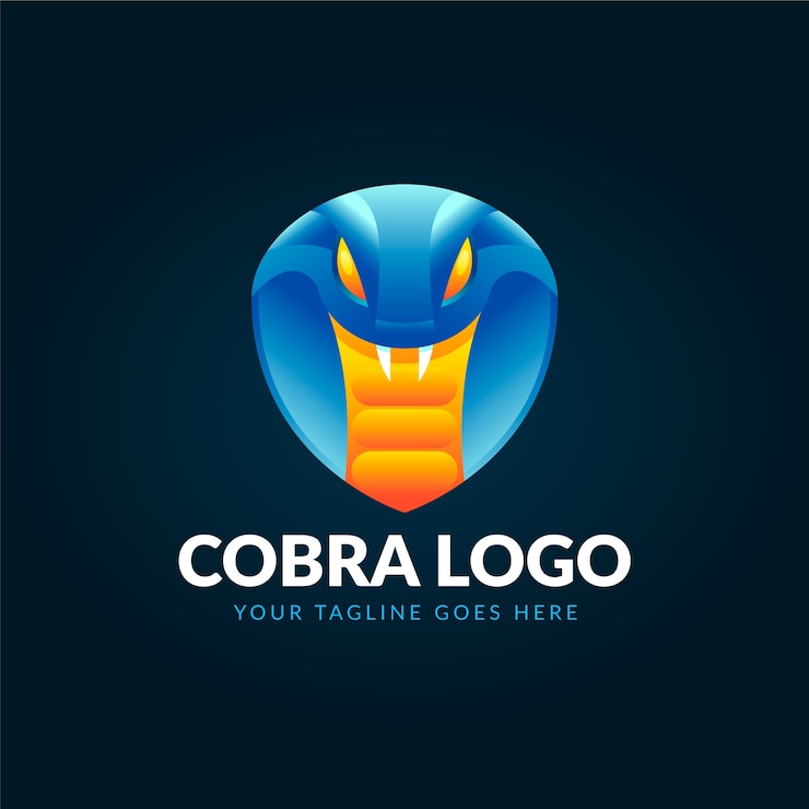 Free Vector gradient colored cobra logo template