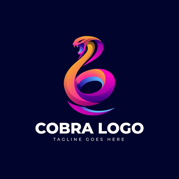 Gradient colored cobra logo