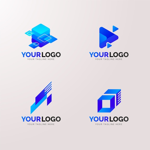 Free vector gradient colored data logo template