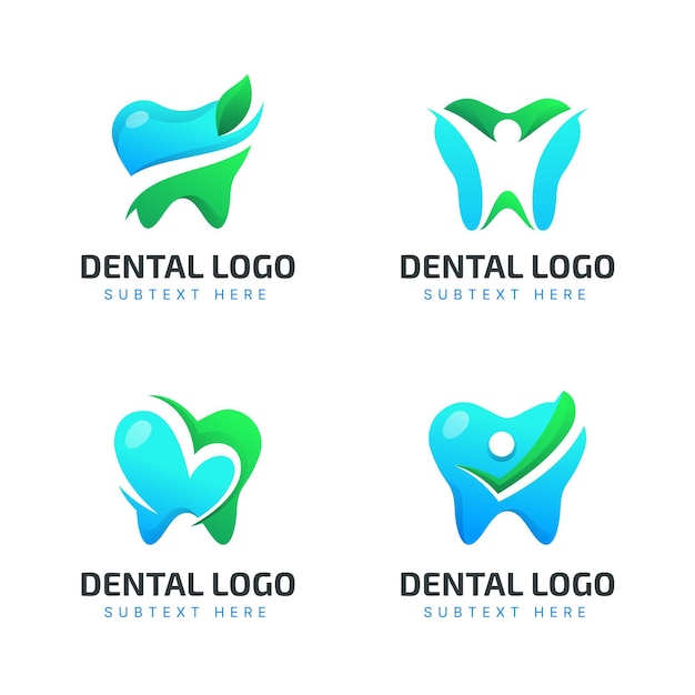グラデーションカラーの歯科用ロゴ