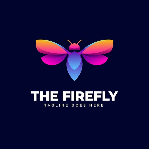 Gradient colored firefly logo