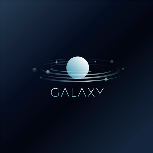 Gradient colored galaxy logo template